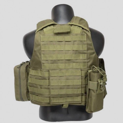 Тактический разгрузочный жилет «5 / пять карманов» с подсумками Tactical Molle Plate Carrier для съемных бронепластин в Орле