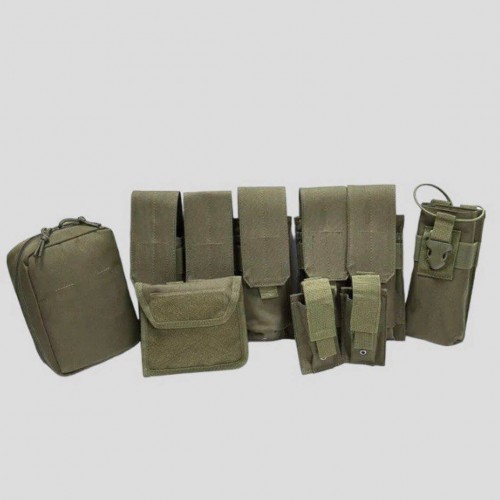 Тактический разгрузочный жилет «5 / пять карманов» с подсумками Tactical Molle Plate Carrier для съемных бронепластин в Орле